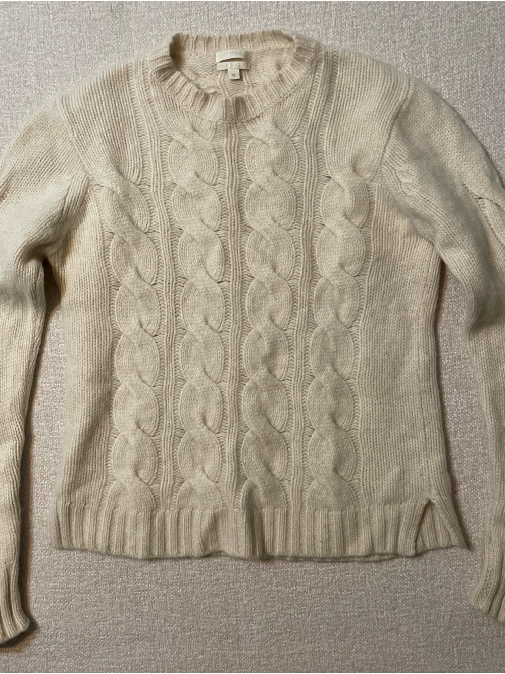 J.Crew Women’s Italian Cashmere Cable Knit Sweater Size M